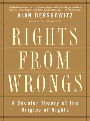 cover image of Rights from Wrongs